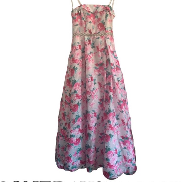 Windsor Dresses & Skirts - Windsor Pink Floral Formal Dress with Petticoat